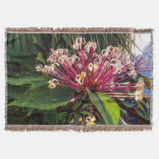 Manta Starburst Clerodendrum Flowers Throw Blanket