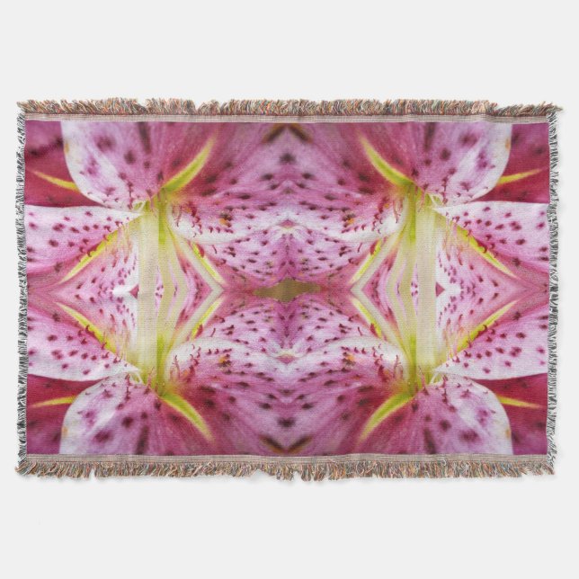 Manta Stargazer Lily Bright Magenta Floral (Anverso)