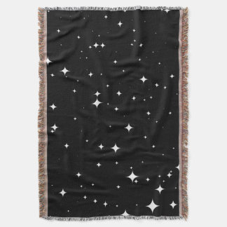 Manta Starry Night 8K Seamless Pattern Throw Blanket