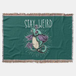 Manta Stay Weird Throw Blanket