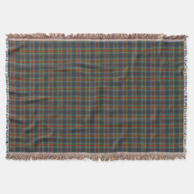Manta Stewart Stuart Black Clan Tartan Plaid (Anverso)