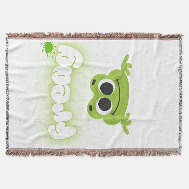 Manta stylish frog themed home blanket (Anverso)