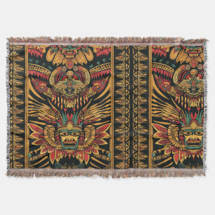 Manta Suave Aqua "Sueño Azteca" Cosy Throw Blanket