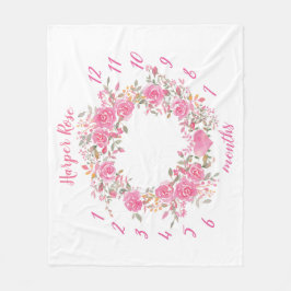 Manta subió acuarela rosada del jalón de la niña