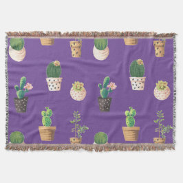Manta Suculento cactus de postre verde en macetas