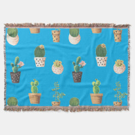 Manta Suculento cactus de postre verde en macetas