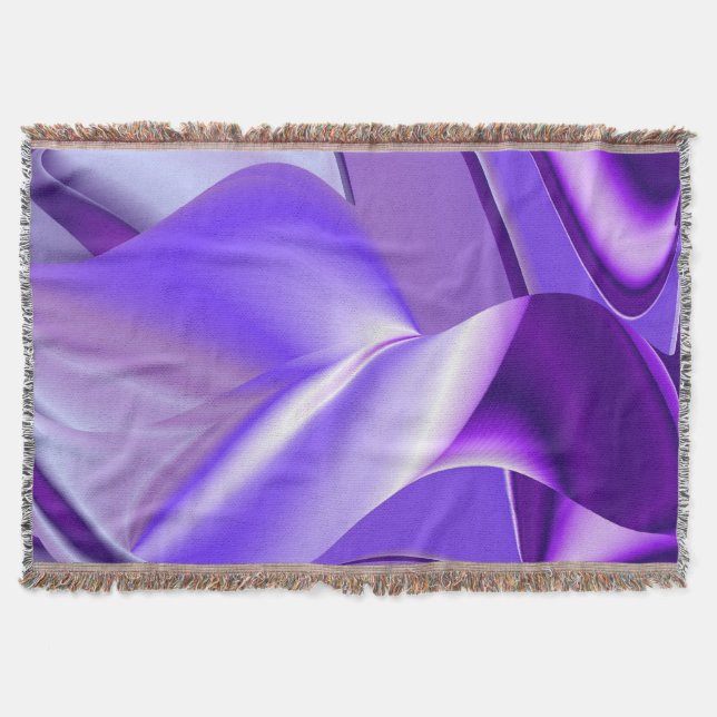 Manta Sueños de Arcoíris de Flor Morada (Anverso)