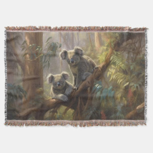 Manta Sueños de bosques de Koala