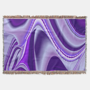 Manta Sueños del arcoiris de flores moradas
