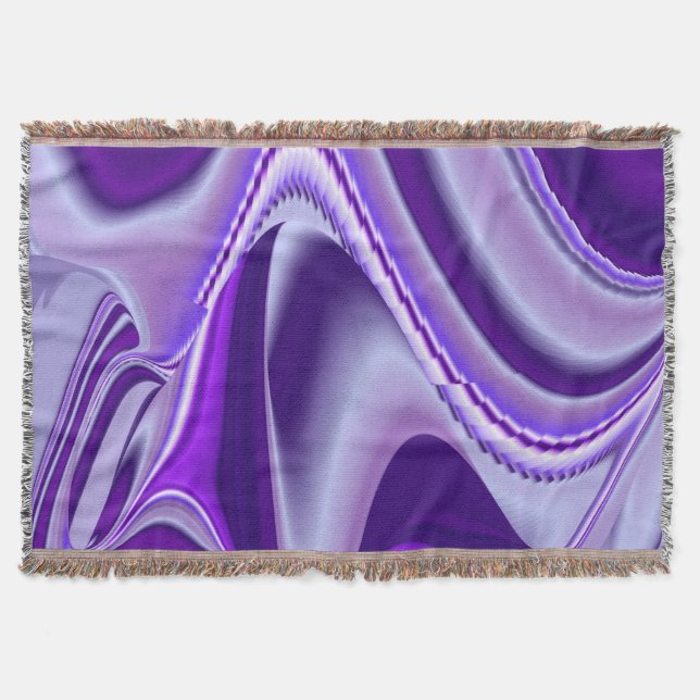 Manta Sueños del arcoiris de flores moradas (Anverso)