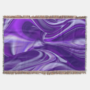 Manta Sueños del arcoiris de flores moradas