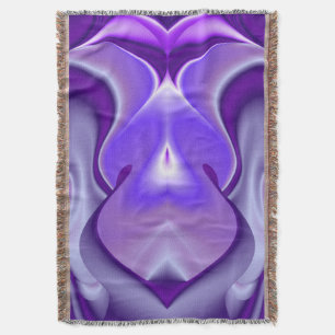 Manta Sueños del arcoiris de flores moradas