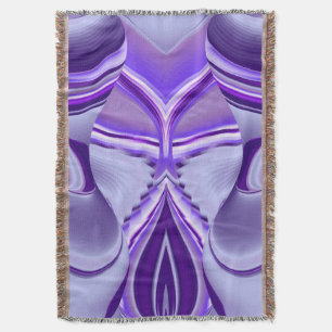 Manta Sueños del arcoiris de flores moradas