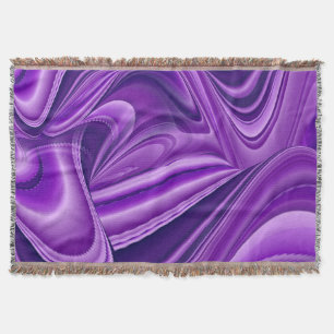 Manta Sueños del arcoiris de flores moradas