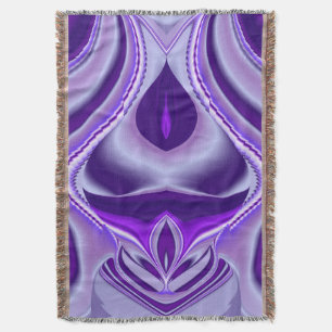 Manta Sueños del arcoiris de flores moradas