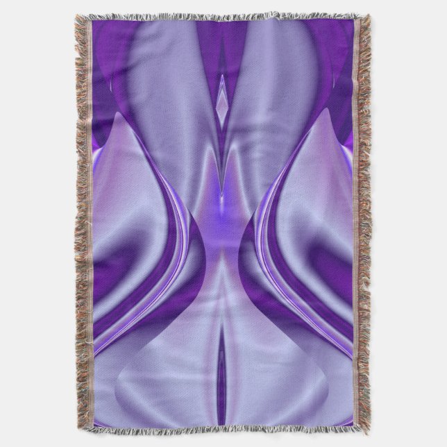 Manta Sueños del arcoiris de flores moradas (Frente vertical)