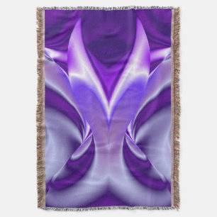 Manta Sueños del arcoiris de flores moradas