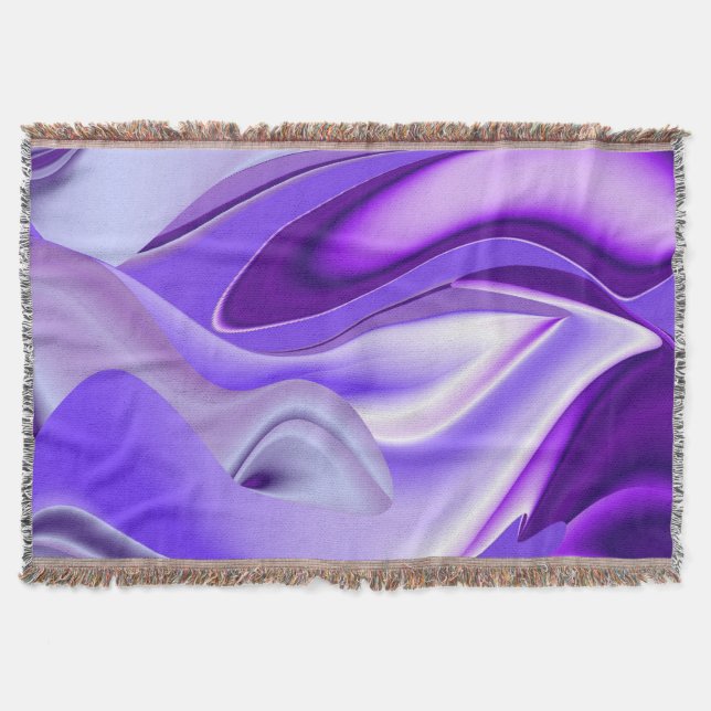 Manta Sueños del arcoiris de flores moradas (Anverso)
