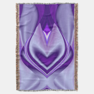 Manta Sueños del arcoiris de flores moradas