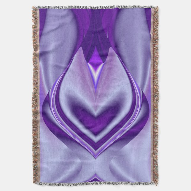 Manta Sueños del arcoiris de flores moradas (Frente vertical)