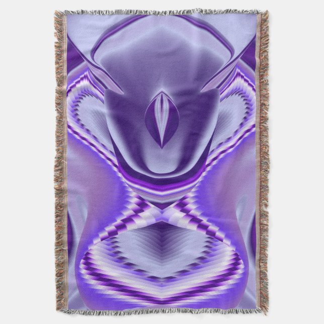 Manta Sueños del arcoiris de flores moradas (Frente vertical)