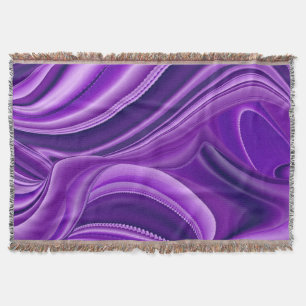 Manta Sueños del arcoiris de flores moradas