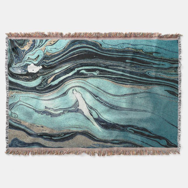 Manta Suminagashi, arte marbling japonés. (Anverso)
