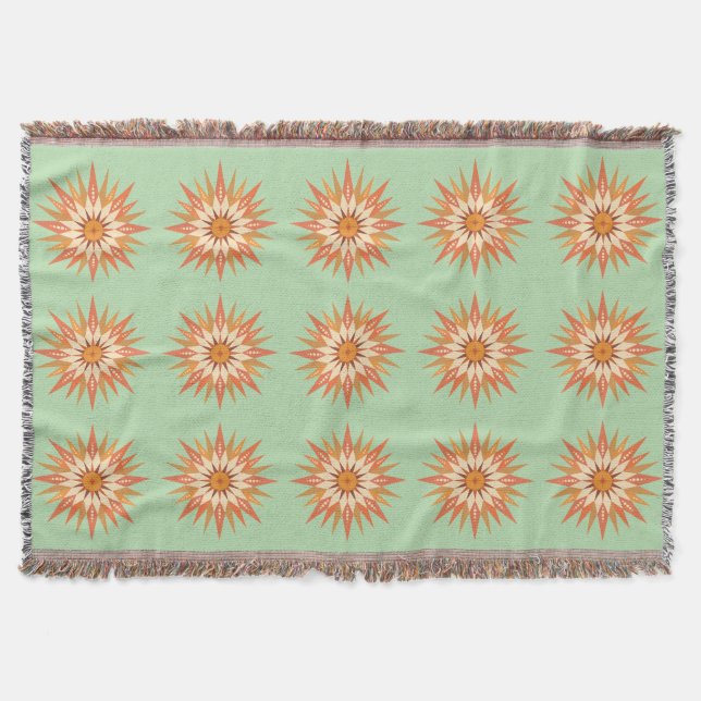 Manta Sunburst Boho Throw Blanket (Anverso)