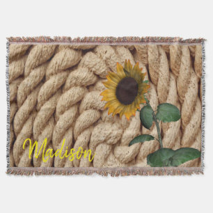 Manta Sunflower Rope Throw Blanket