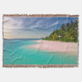 Manta Sunset Beach Throw Blanket 10