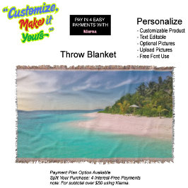 Manta Sunset Beach Throw Blanket 10