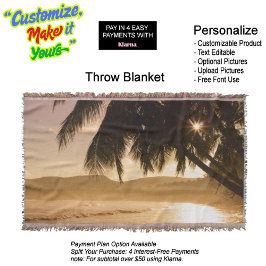 Manta Sunset Beach Throw Blanket 11