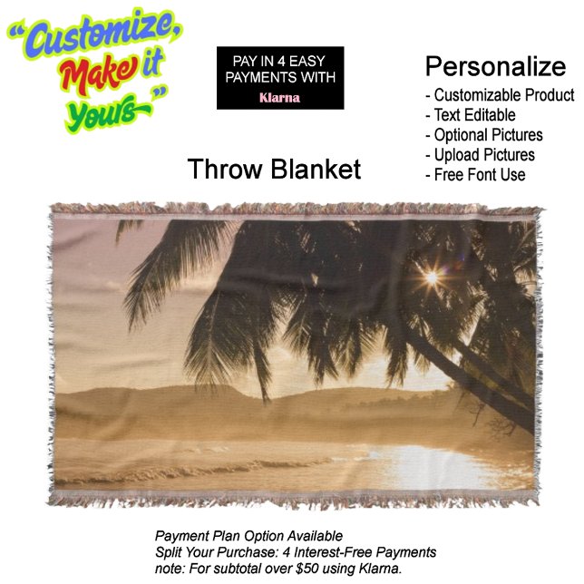 Manta Sunset Beach Throw Blanket 11 (Sunset Beach Throw Blanket 11.)