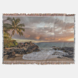 Manta Sunset Beach Throw Blanket 12