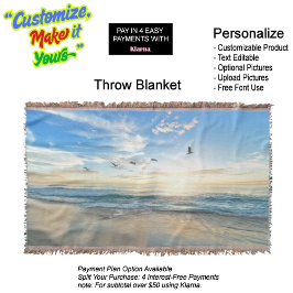 Manta Sunset Beach Throw Blanket 15