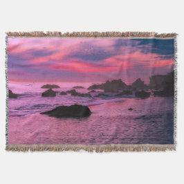 Manta Sunset Beach Throw Blanket 16