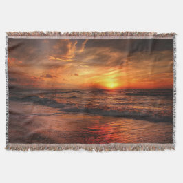 Manta Sunset Beach Throw Blanket 17