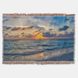 Manta Sunset Beach Throw Blanket 20