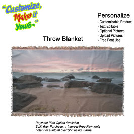 Manta Sunset Beach Throw Blanket 21
