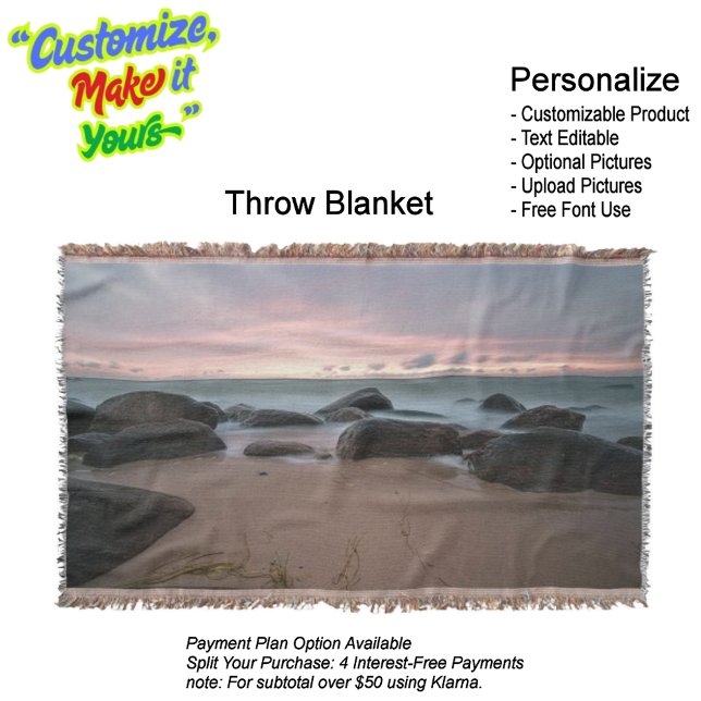 Manta Sunset Beach Throw Blanket 21 (Sunset Beach Throw Blanket 21.)