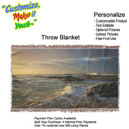 Manta Sunset Beach Throw Blanket 22