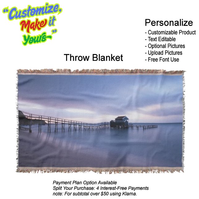Manta Sunset Beach Throw Blanket 30 (Sunset Beach Throw Blanket 30.)