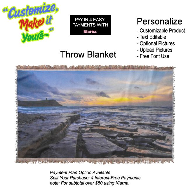 Manta Sunset Beach Throw Blanket 31 (Sunset Beach Throw Blanket 31.)