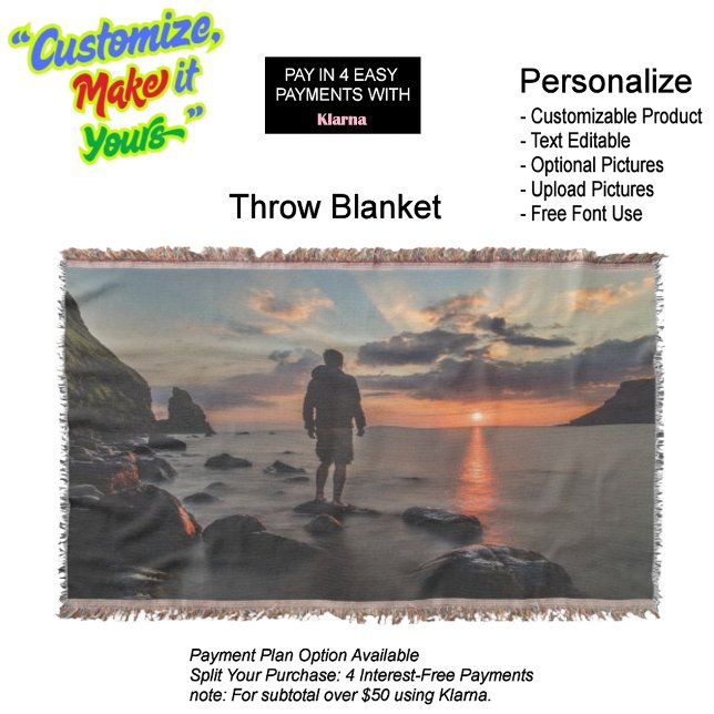Manta Sunset Beach Throw Blanket 32 (Sunset Beach Throw Blanket 32.)