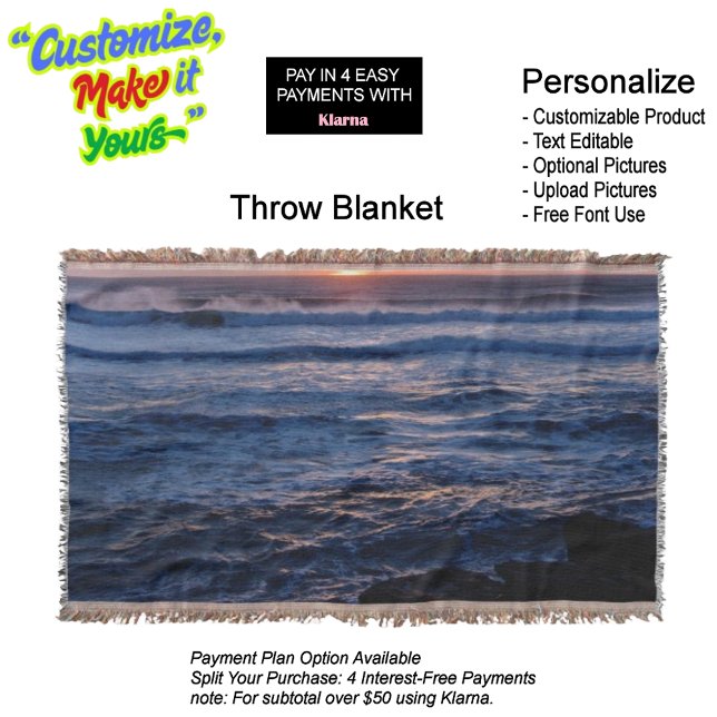Manta Sunset Beach Throw Blanket 49 (Sunset Beach Throw Blanket 49.)