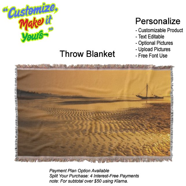 Manta Sunset Beach Throw Blanket 6 (Sunset Beach Throw Blanket 6.)