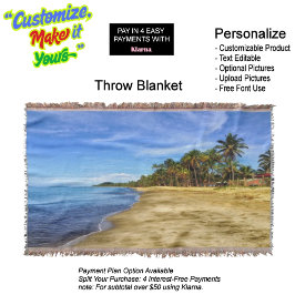 Manta Sunset Beach Throw Blanket 7