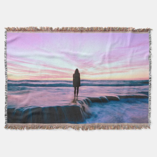 Manta Sunset Beach Throw Blanket 8 (Anverso)