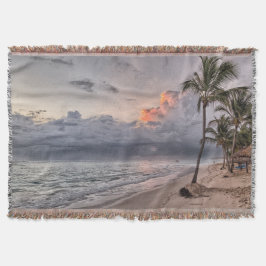 Manta Sunset Beach Throw Blanket 9