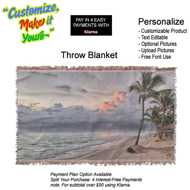 Manta Sunset Beach Throw Blanket 9 (Sunset Beach Throw Blanket 9.)